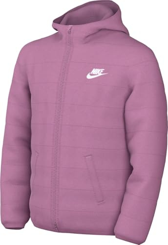 Nike Sportswear Leichte Jacke Mit Kapuze Und Synthetikfüllung Für Ältere Kinder, Magic Flamingo/Magic Flamingo/White, FD2845-646, M