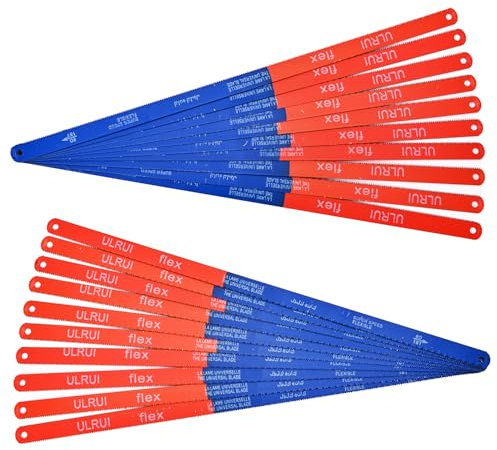 Hacksaw Blades 300mm for Metal Cutting – 10PCS High Carbon Steel, 18T & 24T, Durable Replacement Blades for Hacksaw Frame