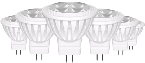 GOHDLAMP Bombillas LED GU4 MR11 no regulables, paquete de 6, LED GU4 12V 3W reemplaza reflector de lámparas halógenas de 30W, 4000 K 500 lm AC/DC 11 V-14 V, base GU4.0