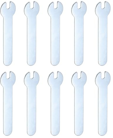 QUARKZMAN 10pcs Llave Pequeña Llave de Boca Abierta 4x66x1.5mm Métrica | Llave de Boca Abierta Individual Super Delgada Cabeza Plana Galvanizada, En Forma de U, para Reparación Automotriz