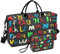 Reisetasche, Sporttasche, buntes Alphabet, für Damen und Herren, Wochenend-Tragetasche, multi