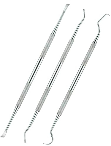 Removedor de Cálculo Para Perro,3 Herramientas Orales de Acero Inoxidable,Kit de Limpieza Dental para Mascotas (Perros y Gatos),Eliminador de Sarro Dental