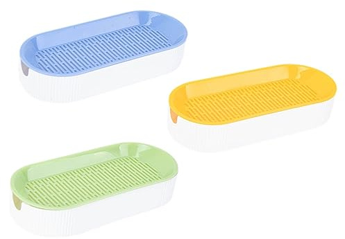 SUPVOX 3Pcs Cat Grass Planter Set Convenient Hydroponic Planting Box for Household Cats Practical Catnip Growth Kit with Double Design Easy Watering Sunlight Exposure Nursery Box White