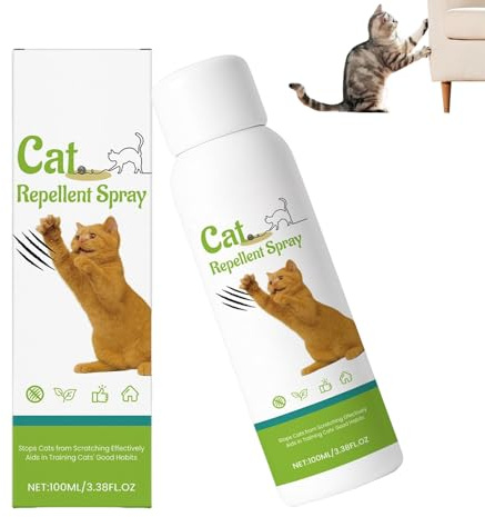 Yuemeuy Repelente para Gatos Interior | Efectivo 100 ml Anti-Masticación,Spray Disuasorio para Gatos Protección De Muebles,para Interior Exterior Mascotas Corrección De Alfombra Sofá