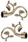 Sharplace 2pcs Gardinenstange Endstücke Deko, Klassische Blattforme Endknöpfe für 22mm Gardinenstangen, Vorhangstange Dekoration für Küche Badezimmer Schlafzimmer - Bronze