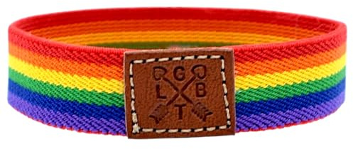 BDM Armband för män eller kvinnor Gay Pride Flag, LGTBI, bisexuell, lesbisk, transsexuell, stretchigt och mycket bekvämt, vänskapsarmband storlek 18–20 cm