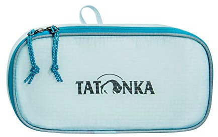 Tatonka Packwürfel SQZY Pouch S 1.5l - Ultraleichte Packtasche mit Reißverschluss und Klappdeckel - ideal zum Sortieren des Reisegepäcks - 1,5 Liter - PFC-frei - hell-blau