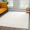 payé Teppich Wohnzimmer - Hochflor - Boho - Cream - 160x230cm - Einfarbig - Modern Raute Meliert Muster - Skandinavisch Flauschig Weich - Wohnteppich Schlafzimmer Dekoration