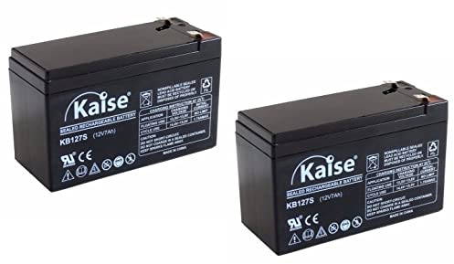 Kaise Technologies Batterie au Plomb AGM VRLA 12 V - 7 Ah/Modèle KB1270 Security/2 unités