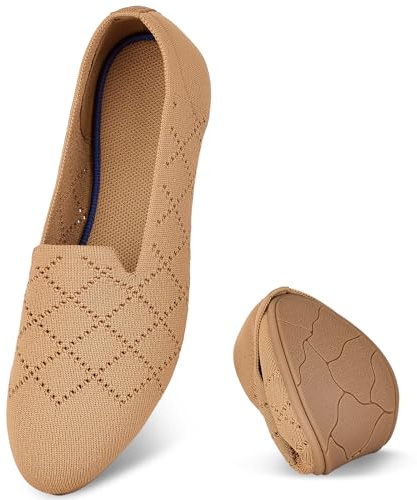 Puxowe Ballerines Plates à Enfiler pour Femme | Chaussures plates confortables avec 2 semelles intérieures amovibles, soutien de la voûte plantaire, chaussures légères et