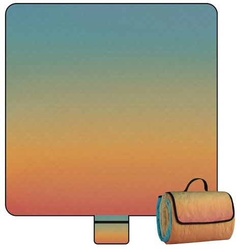 Jopee Picknickdecke Sandfrei, 200 x 200cm Wasserdicht Stranddecke für 4-6 Personen, Leicht und Tragbar Campingdecke mit Tragegriff, Faltbare Strandmatte für Wandern, Reisen, Outdoor