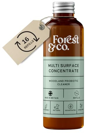 Forest&Co - Multi-Surface Concentrate - 16 Refills | Non-Toxic, Pet Safe, Streak Free | Eco-Friendly | Natural Woodland Probiotics | Woodland Pine & Citrus Scent | Suitable For All Surfaces