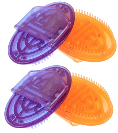 Veemoon Full Body Massage Device and Accurate Acupoint Stimulation PVC Material Handheld Meridian Massage Brush Set 4pcs with Comfortable Grip for Relaxation and Daily Use