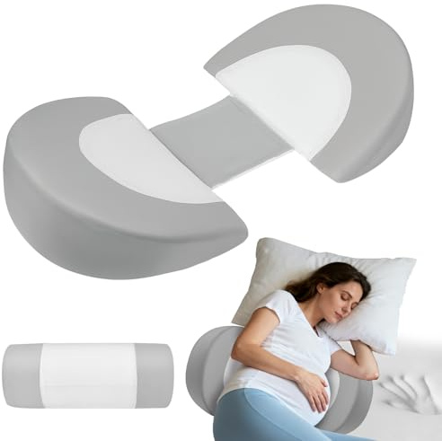 Pregnancy Pillows for Sleeping, Memory Foam Soft Maternity Pillow for Pregnant Women, Adjustable Pregnancy Body Support Wedge Pillow for Back, Belly, Hips, Legs, Side Sleepers, Detachable Pillow Cover