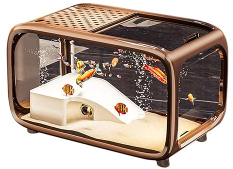 Skrivbordsakvarium Akvarium Med Klätterdekoration Och Landskapsdesign