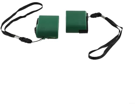 Manuell dynamo för laddare 2 st ABS-material grön manuell dynamo | Konverterar rörelse till ström, 300-600 mA utgång, passar fickor, backup, inget för batteri behövs