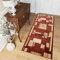 TAPISO Atlas Teppich Läufer Meterware Flur Kurzflor Küche Wohnzimmer Floral Vierecke Meliert Braun Beige Schlafzimmer ÖKOTEX 70 x 120 cm