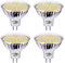 GVOREE 4er-Pack Mr16 GU5.3 12V LED Strahler Neutralweiss, 5W Ersatz für 40W Halogen Lampen,Kein Stroboskopeffekt,Nicht Dimmbar,4000K AC/DC 12V,120º Abstrahlwinkel ﻿