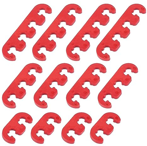 X AUTOHAUX 12pcs 7mm 8mm 8.5mm 8.8mm Car Engine Spark Plug Separators Red