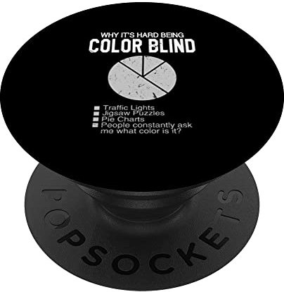 Why It's Hard Being Color Blind Chart | Color Blindness PopSockets Swappable PopGrip