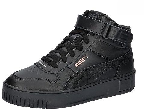 PUMA Damen Carina Street Mid Sneaker, Black Black Rose Gold, 38 EU