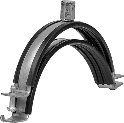 Ø 80 mm/Ø 8 cm galvaniserad rörupphängning med gummi – rörvägg eller takmontering – PVC-rörfästen – metallkanalmontering – slangledningshållare – styv rörhållare