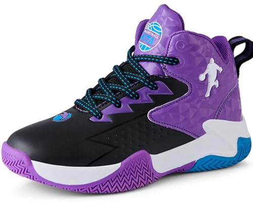 WOWEI Zapatillas de Baloncesto para Niños Deportivas Sneakers Moda Calzado de Baloncesto para Niño Zapatillas de Bsquetbol Aire Libre Correr Ligeras Zapatos de Running (EMJ-A31, 39EU)