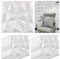 16 Panneau Mural Decoratif 3D, Blanc mat 30 x 30 cm, Panneaux Muraux 3D, 3D de Conception de Diamant pour le Bureau à la Maison ou le Décor Intérieur de Studio