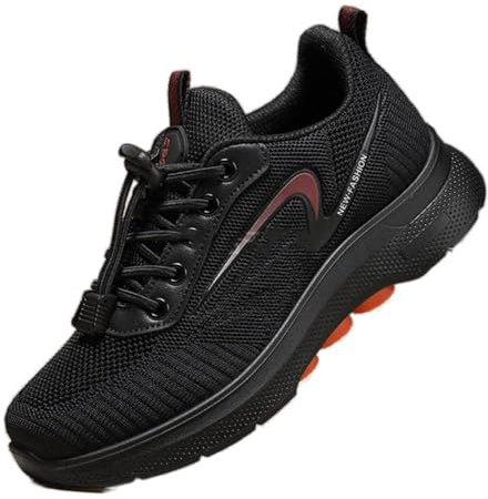 Women's Sneakers Slip On Running Shoes Orthopedic Diabetic Walking Shoes Hallux Valgus Seniors Shoes Lightweight Breathable Tennis Platform Trainers Casual Outdoor Jogging Shoes,Black-40 EU