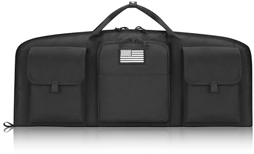 CVLIFE 32 Soft Rifle Case Rifle Bag Ar Pistol Case Gun Case Gun Bag, Short Small Ar Pistol Bag Shotgun Case Lightweight with Lockable Zipper for Outdoor Hunting Shooting, Black
