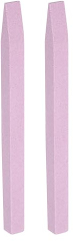 QUARKZMAN 2 pcs Lima De Uñas De Piedra Pómez, Palillo Pulidor De Uñas De Piedra Pómez Quita Cutículas Empujador, Herramienta Profesional De Pulido De Uñas De Piedra De Cuarzo, Rosa