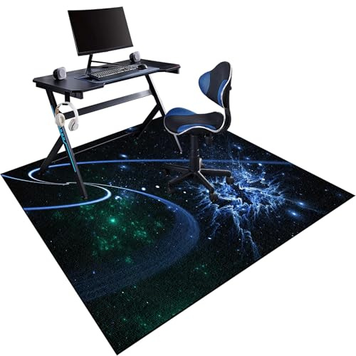 Alfombra Silla Gaming, Alfombrilla para Silla de Oficina Gaming, Alfombrilla Protectora para Suelos Duros, Alfombras para Sillas de Ruedas, Alfombra Silla de Ordenador Antideslizante 70 x 100 cm