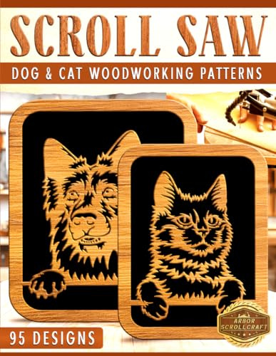 Scroll Saw: Dog & Cat Woodworking Patterns – 95 Designs