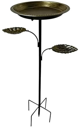 Skkpolo Bain d'oiseaux - Abreuvoir Vintage Stable et Résistant aux Intempéries | Bassin Abreuvoir et Mangeoire,pour Jardin Maison Terrasse Cour Parc Volière Nourrissage Perruches Moineaux