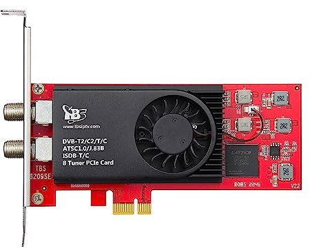 Tbs Octo Freeview Cable Dvb-T2/C2/T/C/Isdb-T Hd Pci Express Card 8 Tuners Red