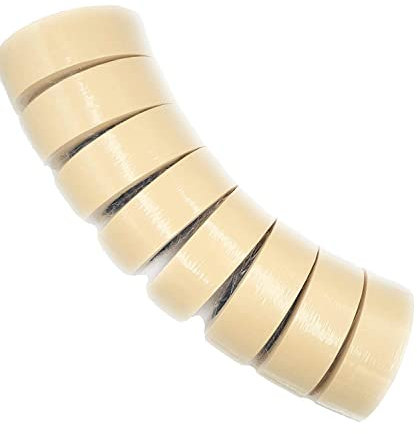 ACIT Cinta de carrocero para pintar, cinta de papel para enmascarar, Masking Tape, cinta de pintor, excelente adhesión (8 Rollos 38 mm), No Deja Ningún Residuo