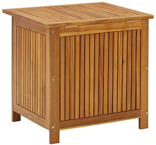 Susany Gartenbox Aufbewahrungsbox Auflagenbox Kissenbox Gartentruhe Auflagentruhe Truhe Holztruhe Massivholz Akazie 60x50x106 cm