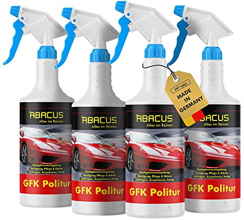 ABACUS® GFK-Politur, Autopolitur, Autopflege, KFZ-Politur, Kunststoffpolitur, Lackpolitur, Wohnwagenpolitur, 2x 750 ml (7765.4)