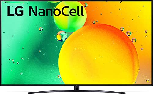 LG NanoCell 75NANO766QA Smart TV 4K 75 NANO76 Series 2022, α5 Gen 5 Processor, Filmmaker Mode, Game Optimizer, Wi-Fi, AI ThinQ, Google Assistant and Alexa Built-in, Remote Pointer [Energy Class G]