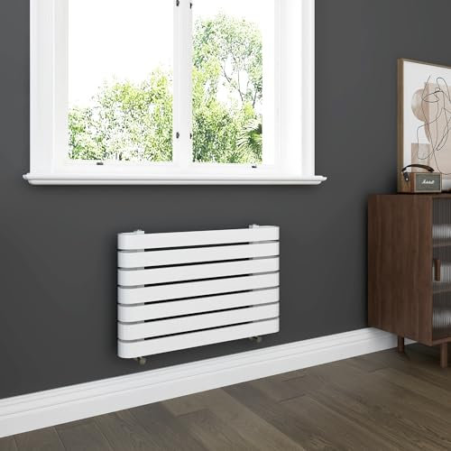 Barlo White Designer Radiator Horizontal High Heat Output Central Heating - 800mm (w) x 500mm (h) - 2378 BTUs