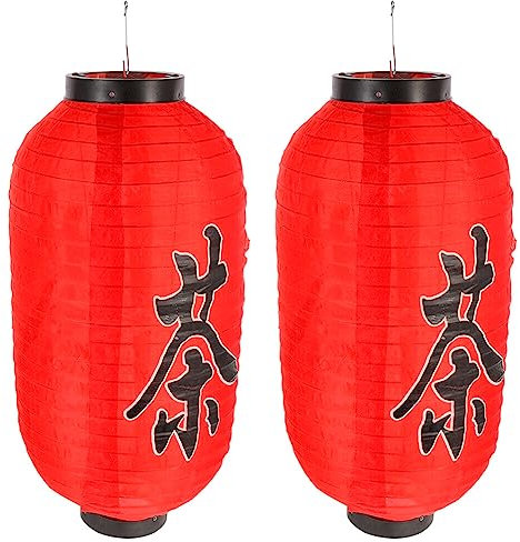 Garneck 2st Laterne Festliche Hängelampe Traditionelle Hängelampe Sushi-partygeschenke Sushi-partylampen Chinesische Dekorationen Astetische Raumdekoration Eisen Zubehör Kochen