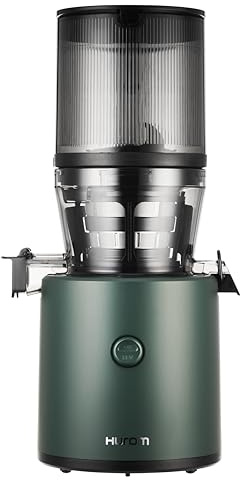 Hurom H320 Cold Press Juicer Machine, Easy to Clean Masticating Slow Juicer, Coarse Strainers, Self-Feeding, Hands Free, Family Size, Quiet Motor, Easy Assembly (Kale/Dark Green)