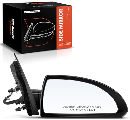 A-Premium Right Passenger Side Power Door Mirror - Compatible with Chevy Impala 2006-2013, Impala Limited 2014-2016 - Non-Heated, Non-Folding, Black - Outside Rear View Mirror - Replace# 20759190