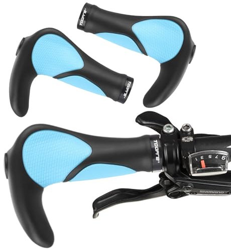 Fahrradgriffe Ergonomisch,Liuer Fahrradgriffe Fahrradlenker MTB Griffe Ergonomisch Handgriffe Fahrrad Bike Lenker Griffe Rutschfester Lenkergriffe für 22 mm Fahrrad,Mountainbike,Rennrad (B)