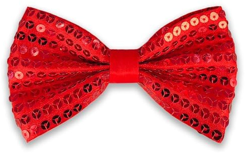 AUSUAYA B-i2T Nœud papillon à paillettes pour enfant ou petit garçon pour fête d'anniversaire, rouge, taille unique