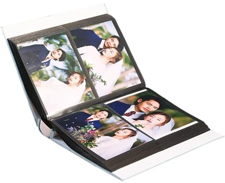 Fotobok – 18 cm bröllopsalbum, kapacitet, slitstark, 400 ark minnesbok för skola resor semester visning bokhylla sovrum