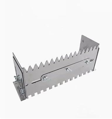 Notched Trowel Triangle/Square Dual Purpose Mortar Comb Stainless Steel Tile Flat Ash Device Leveling Tiling Paving Tile Tool(600 Type)