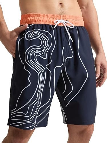 Arcweg Shorts de Baño Largos para Hombre - Secado Rápido, Múltiples Bolsillos, Ideales para Playa, Natación y Surf