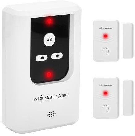 Door Chime When Door Opens, Door Opened Sensor x 2 - Portable Receiver x 1