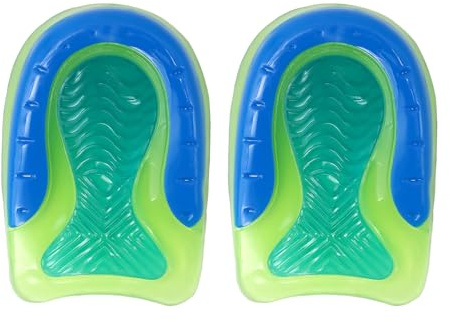Heel Cushion Pads for Heel Pain Relief, Heel Cups Pads for Plantar Fasciitis Support, Heel Spur & Achilles Pain, Heel Cups and Cushions Absorbing Support - L
